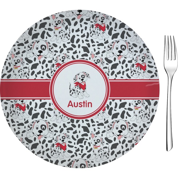 Custom Dalmation Glass Appetizer / Dessert Plate 8" (Personalized)