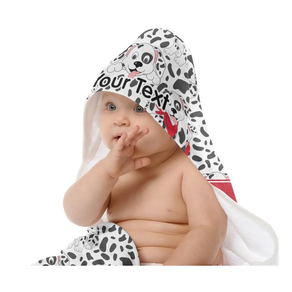 Dalmation Baby Hooded Towel on Child