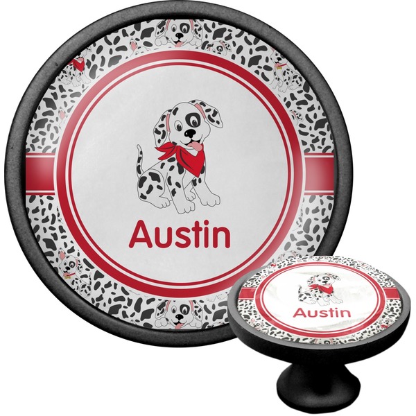 Custom Dalmation Cabinet Knob (Black) (Personalized)