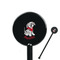 Dalmation 5.5" Round Plastic Stir Sticks - Black - Single Sided (Personalized)