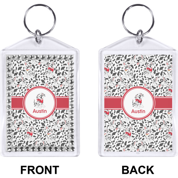 Dalmation Bling Keychain (Front + Back)