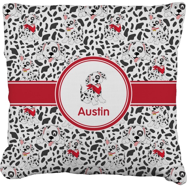 Custom Dalmation Faux-Linen Throw Pillow 16" (Personalized)