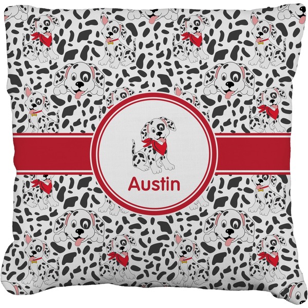 Custom Dalmation Faux-Linen Throw Pillow 18" (Personalized)