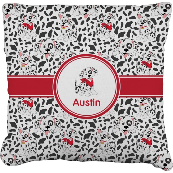 Custom Dalmation Faux-Linen Throw Pillow 26" (Personalized)