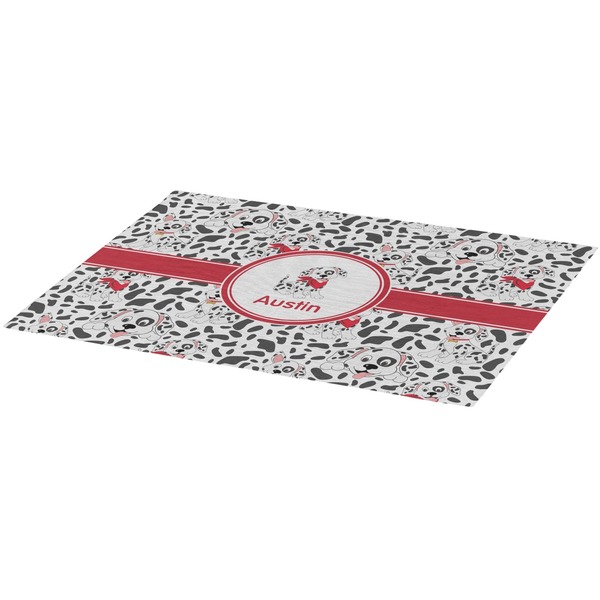 Dalmation Burlap Placemat (Angle View)