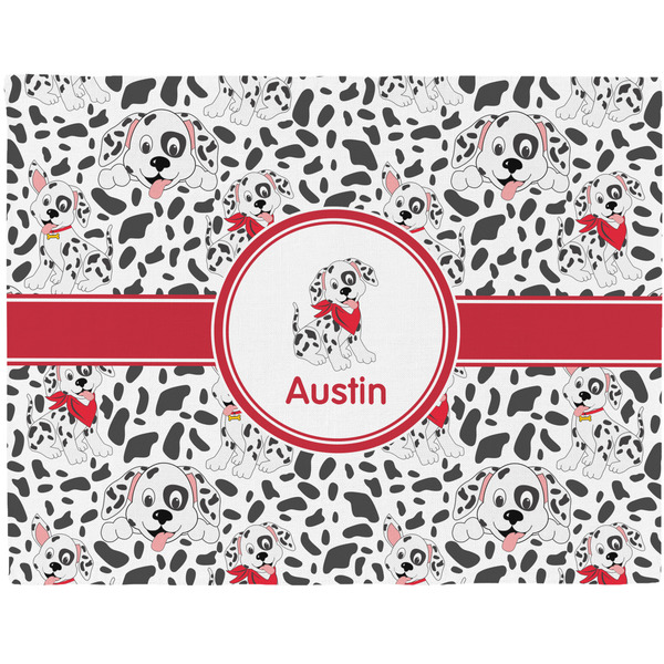 Custom Dalmation Woven Fabric Placemat - Twill w/ Name or Text