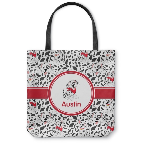 Custom Dalmation Canvas Tote Bag - Large - 18"x18" (Personalized)