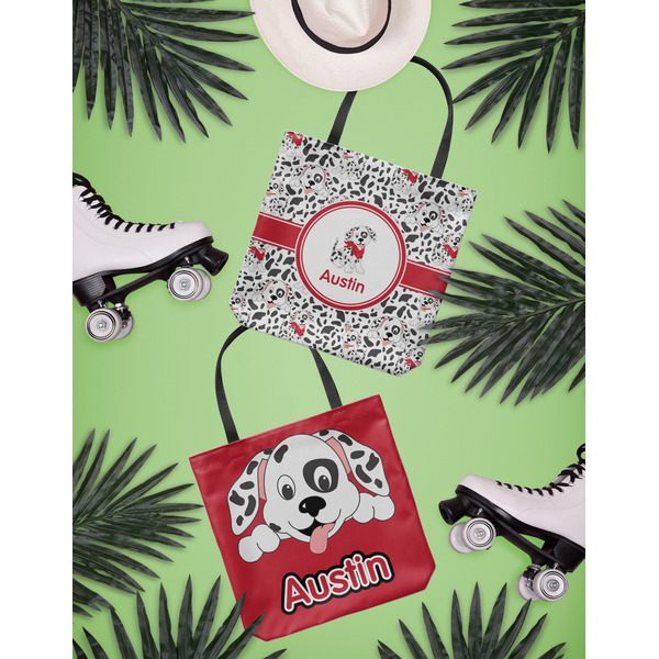Dalmation Canvas Tote Lifestyle Front and Back