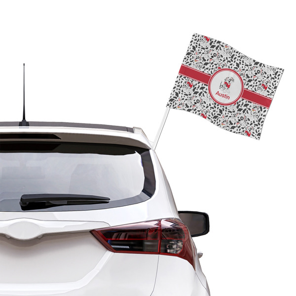 Dalmation Car Flag - Large - LIFESTYLE