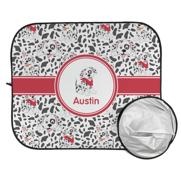 Dalmation Car Sun Shades - FOLDED & UNFOLDED