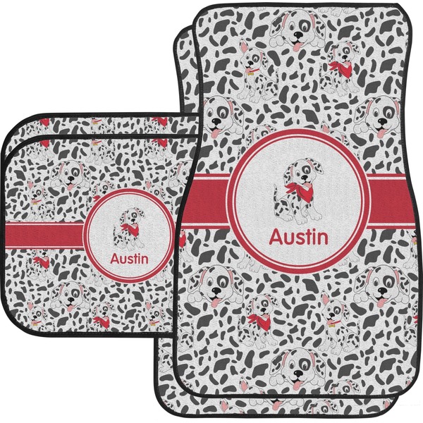 Custom Dalmation Car Floor Mats Set - 2 Front & 2 Back (Personalized)