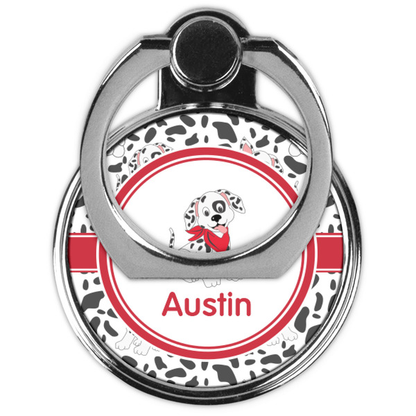 Dalmation Cell Phone Ring Stand & Holder - Front (Collapsed)
