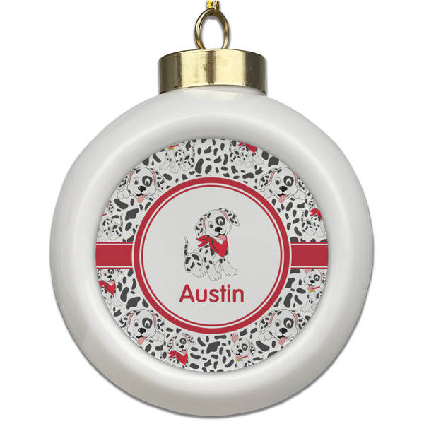 Custom Dalmation Ceramic Ball Ornament (Personalized)