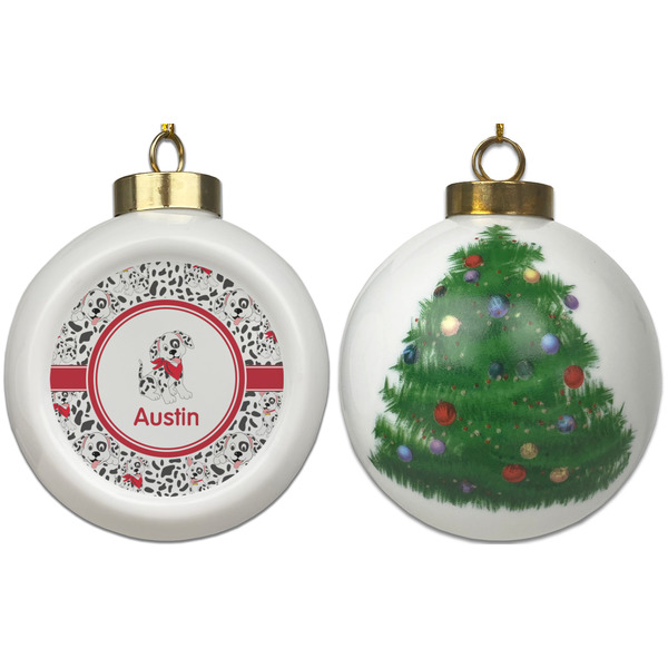 Dalmation Ceramic Christmas Ornament - X-Mas Tree (APPROVAL)