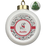 Dalmation Ceramic Ball Ornament - Christmas Tree (Personalized)