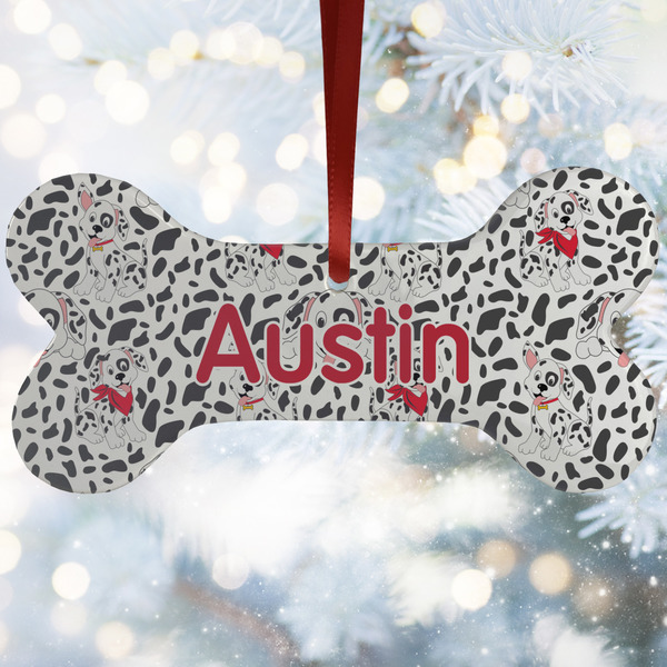 Custom Dalmation Ceramic Dog Ornament w/ Name or Text