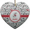 Dalmation Ceramic Flat Ornament - Heart (Front)