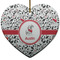 Dalmation Heart Ceramic Ornament w/ Name or Text