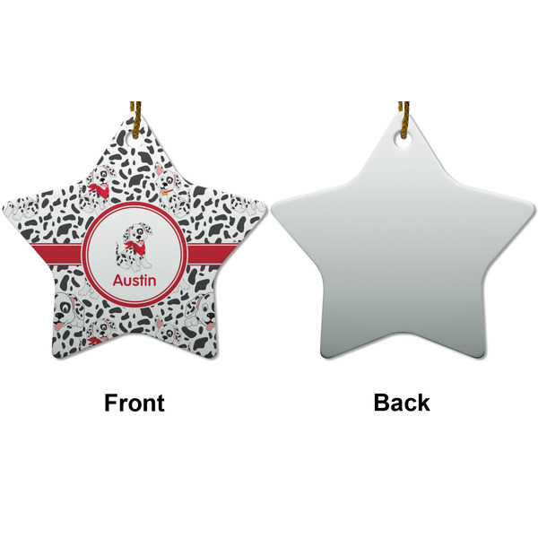 Dalmation Ceramic Flat Ornament - Star Front & Back (APPROVAL)