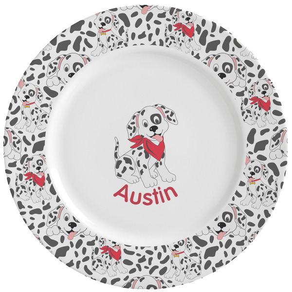 Custom Dalmation Ceramic Dinner Plates (Set of 4) (Personalized)