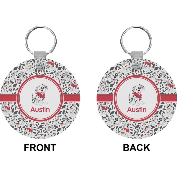 Dalmation Circle Keychain (Front + Back)
