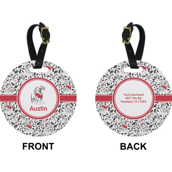 Dalmation Circle Luggage Tag (Front + Back)