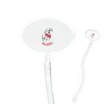 Dalmation 7" Oval Plastic Stir Sticks - Clear (Personalized)