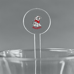 Dalmation 5.5" Round Plastic Stir Sticks - Clear (Personalized)