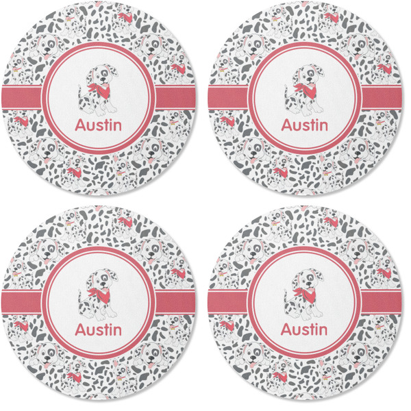 Dalmation Coaster Round Rubber Back - Apvl