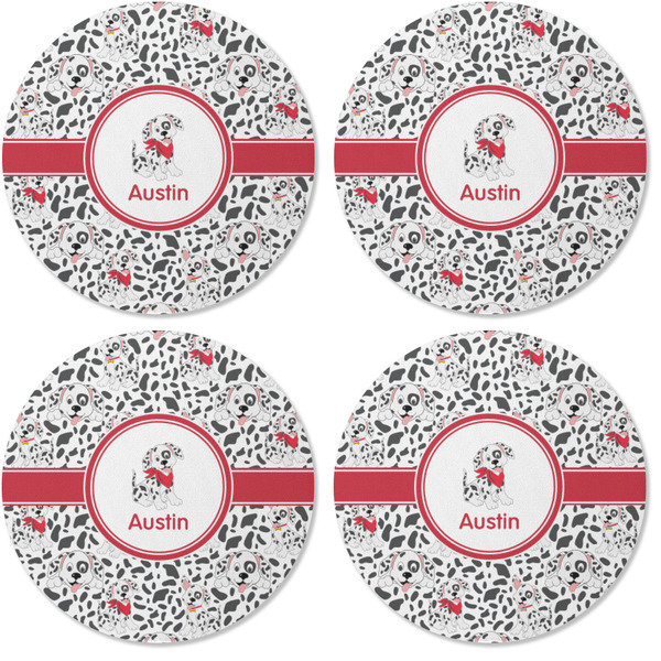 Dalmation Coaster Round Rubber Back - Apvl