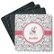Dalmation Square Rubber Backed Coasters - Set of 4 (Personalized)
