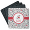 Dalmation Square Rubber Backed Coasters - Set of 4 (Personalized)