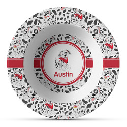 Dalmation Plastic Bowl - Microwave Safe - Composite Polymer (Personalized)