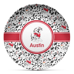Dalmation Microwave Safe Plastic Plate - Composite Polymer (Personalized)