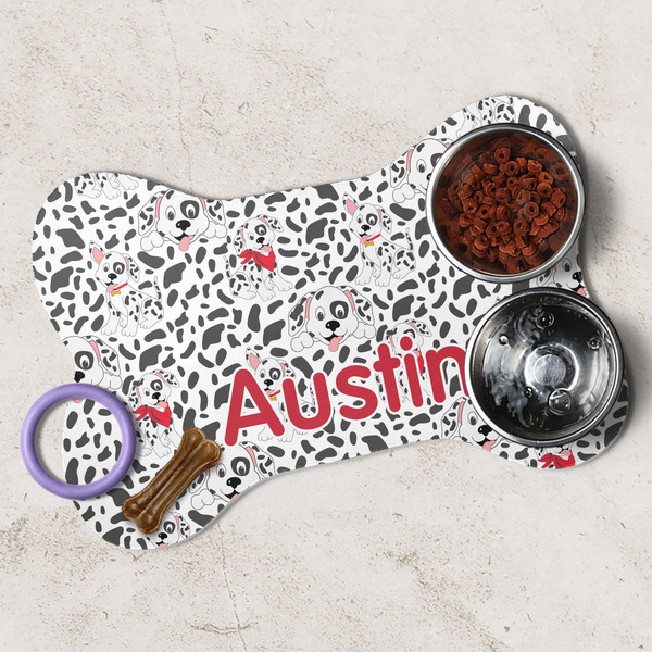 Dalmation Dog Bone Shaped Mat Lifestyle