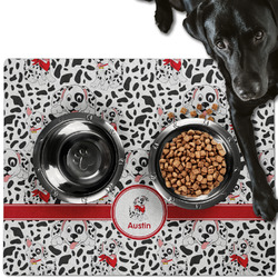 Dalmation Dog Food Mat - Large w/ Name or Text