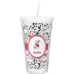 Dalmation Double Wall Tumbler with Straw (Personalized)