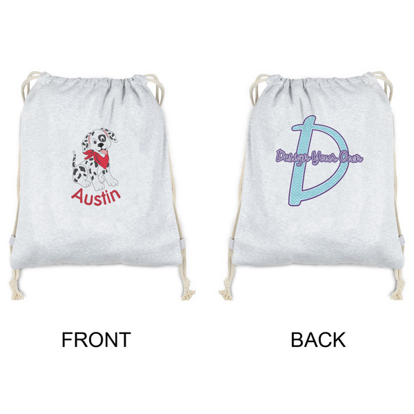Dalmation Drawstring Backpacks - Sweatshirt Fleece - Double Sided - APPROVAL