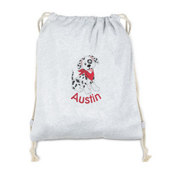 Dalmation Drawstring Backpack - Sweatshirt Fleece - Double Sided (Personalized)