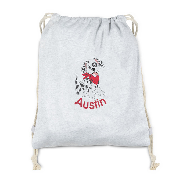 Custom Dalmation Drawstring Backpack - Sweatshirt Fleece - Double Sided (Personalized)