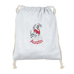 Dalmation Drawstring Backpack - Sweatshirt Fleece - Single Sided (Personalized)