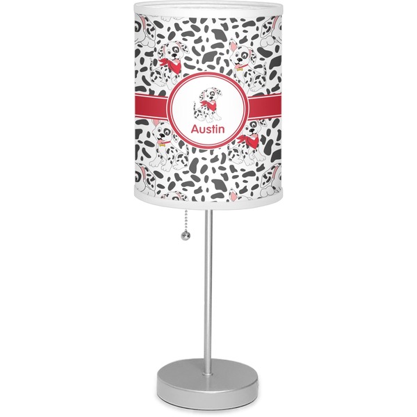 Custom Dalmation 7" Drum Lamp with Shade Linen (Personalized)