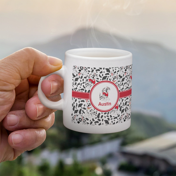 Dalmation Espresso Cup - 3oz LIFESTYLE (new hand)