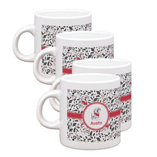 Custom Dalmation Single Shot Espresso Cups - Set of 4 (Personalized)