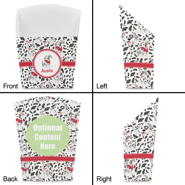 Dalmation French Fry Favor Box - Front & Back View