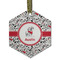 Dalmation Frosted Glass Ornament - Hexagon