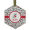 Dalmation Flat Glass Ornament - Hexagon w/ Name or Text