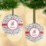 Dalmation Flat Glass Ornament w/ Name or Text
