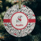 Dalmation Frosted Glass Ornament - Round (Lifestyle)