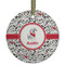 Dalmation Flat Glass Ornament - Round w/ Name or Text